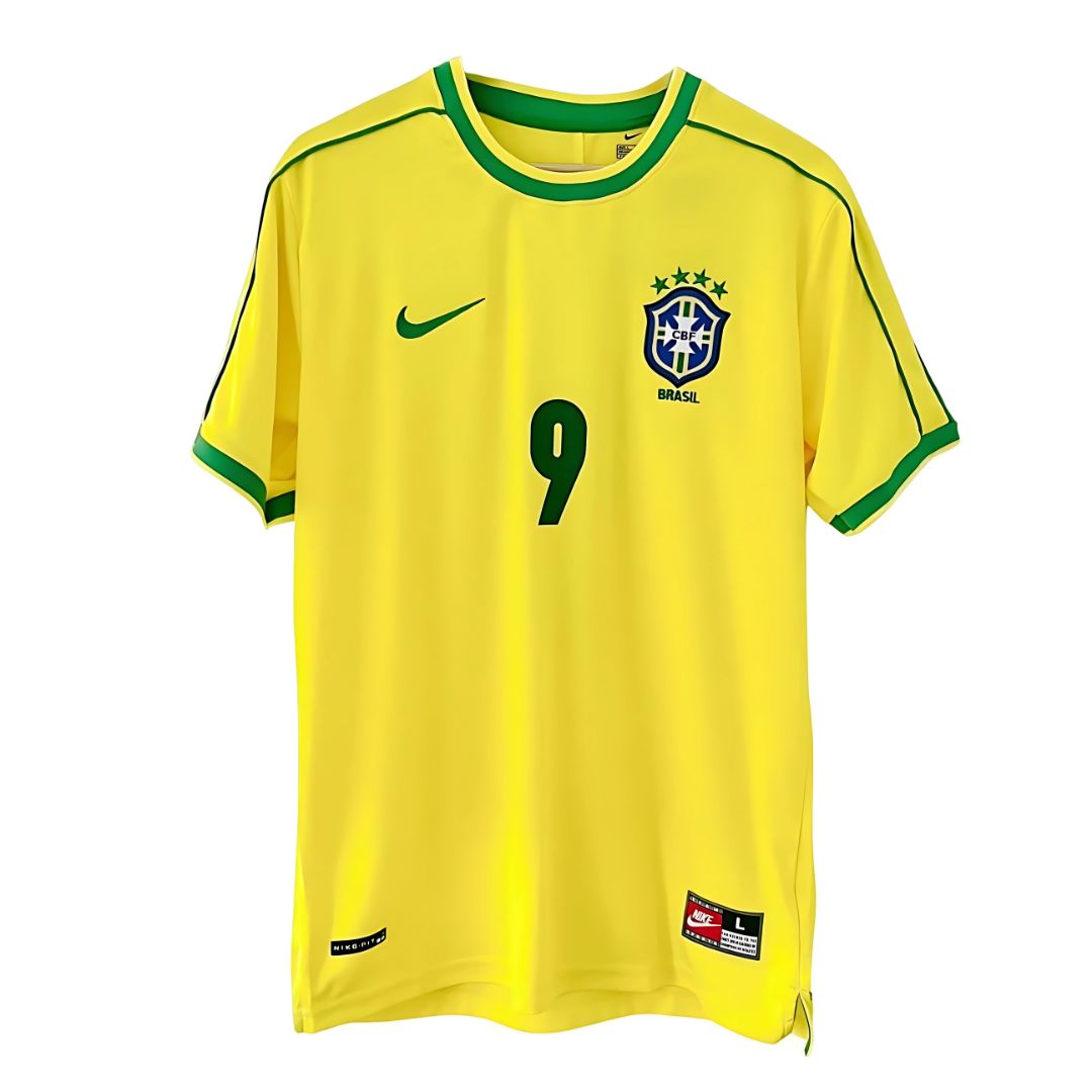 1998 Brazil Home Jersey Ronaldo 9