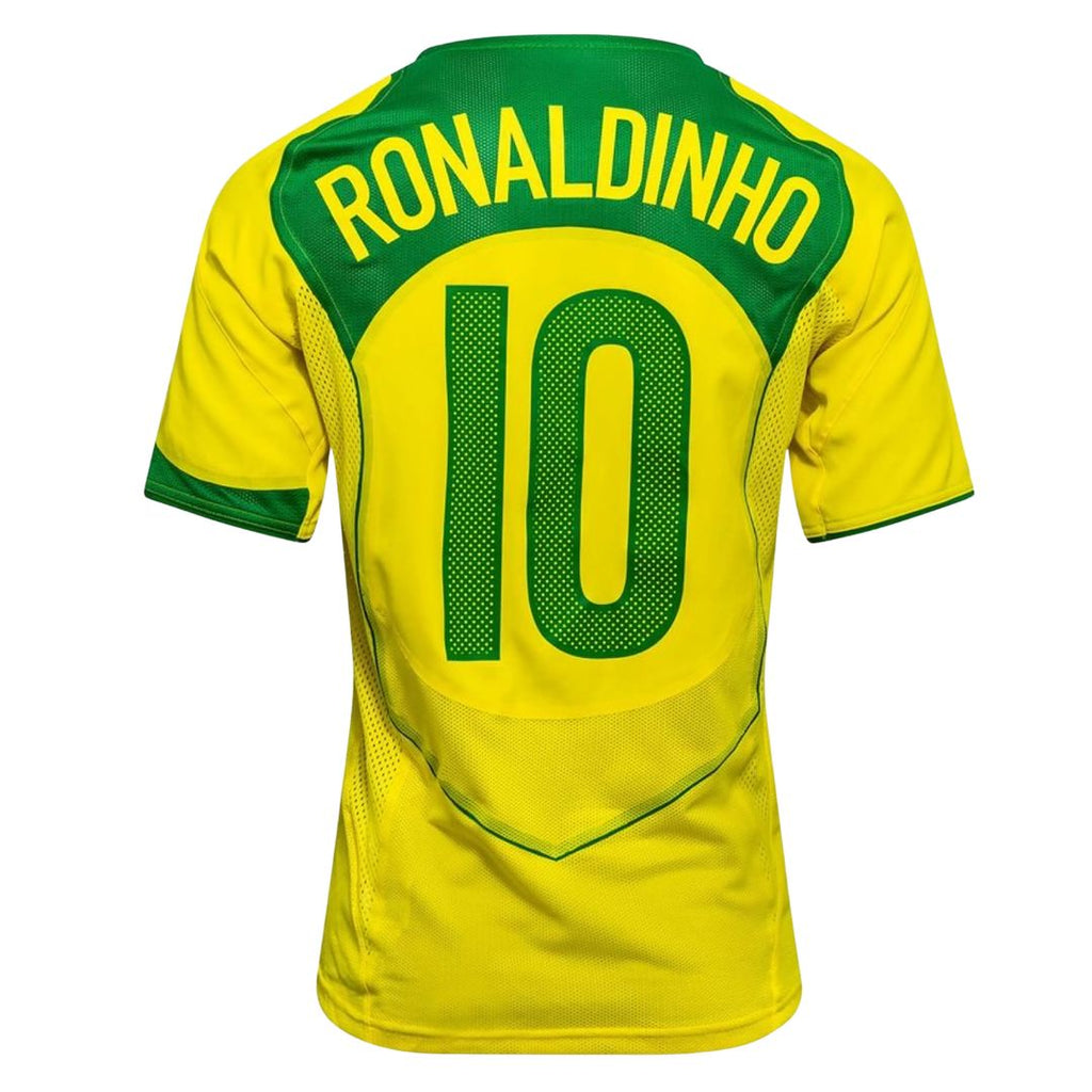 2004 BRAZIL HOME JERSEY – RONALDINHO 10