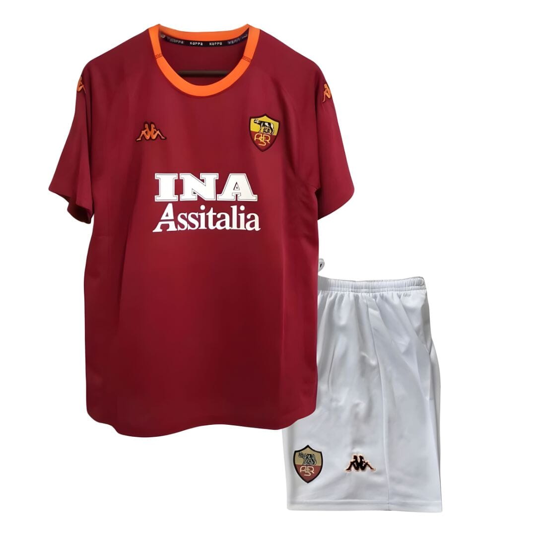 AS Roma 2000/01 Home Jersey Kids Retro Edition