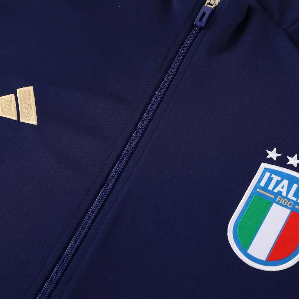 Italy FIGC Navy Full Zip Training Tracksuit 24/25