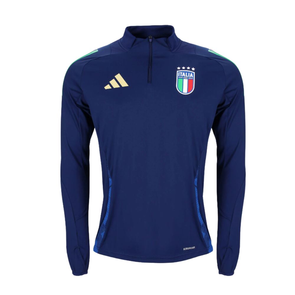 Italy FIGC Navy Quarter Zip Drill Tracksuit 24/25