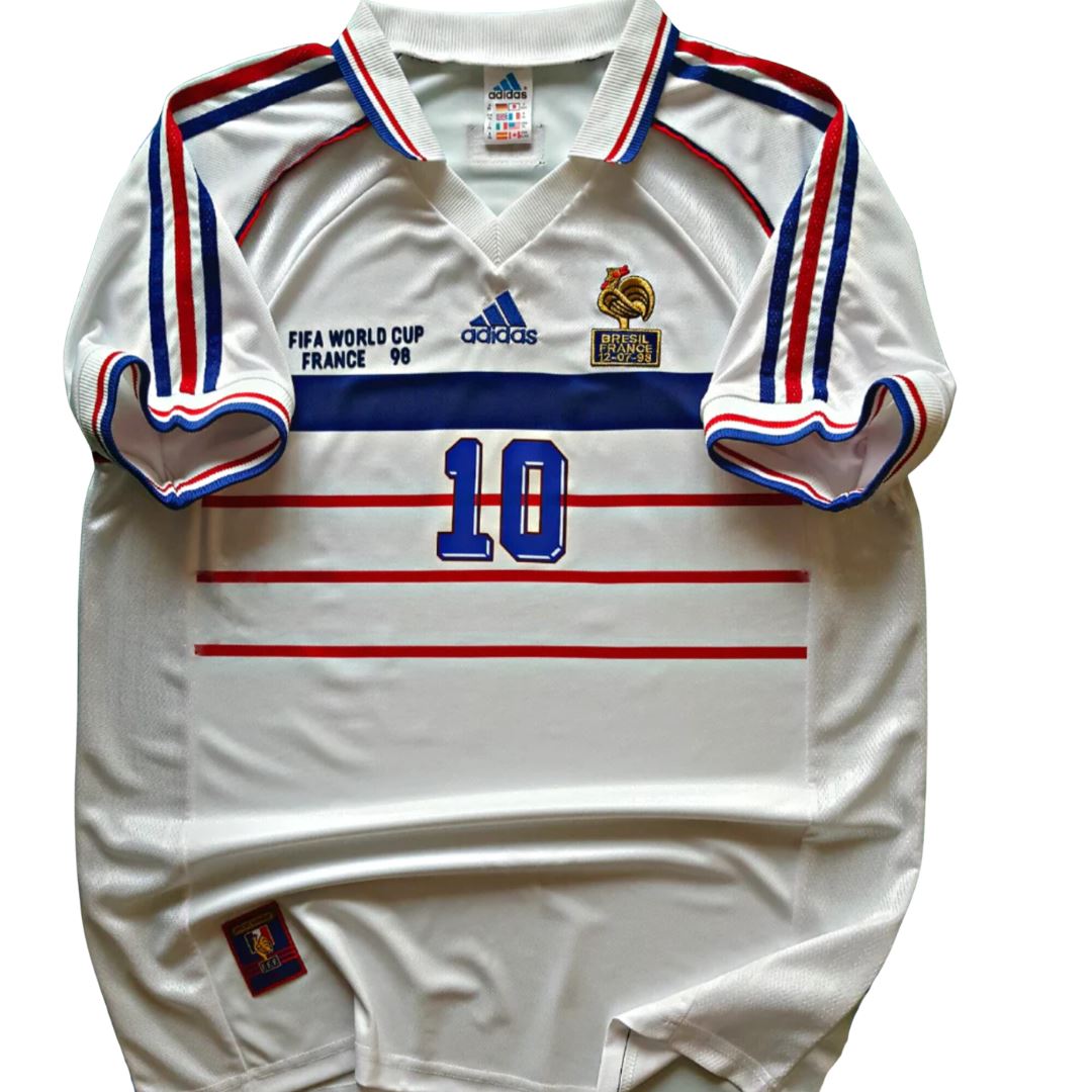 France 1998 World Cup Away Jersey Zidane 10