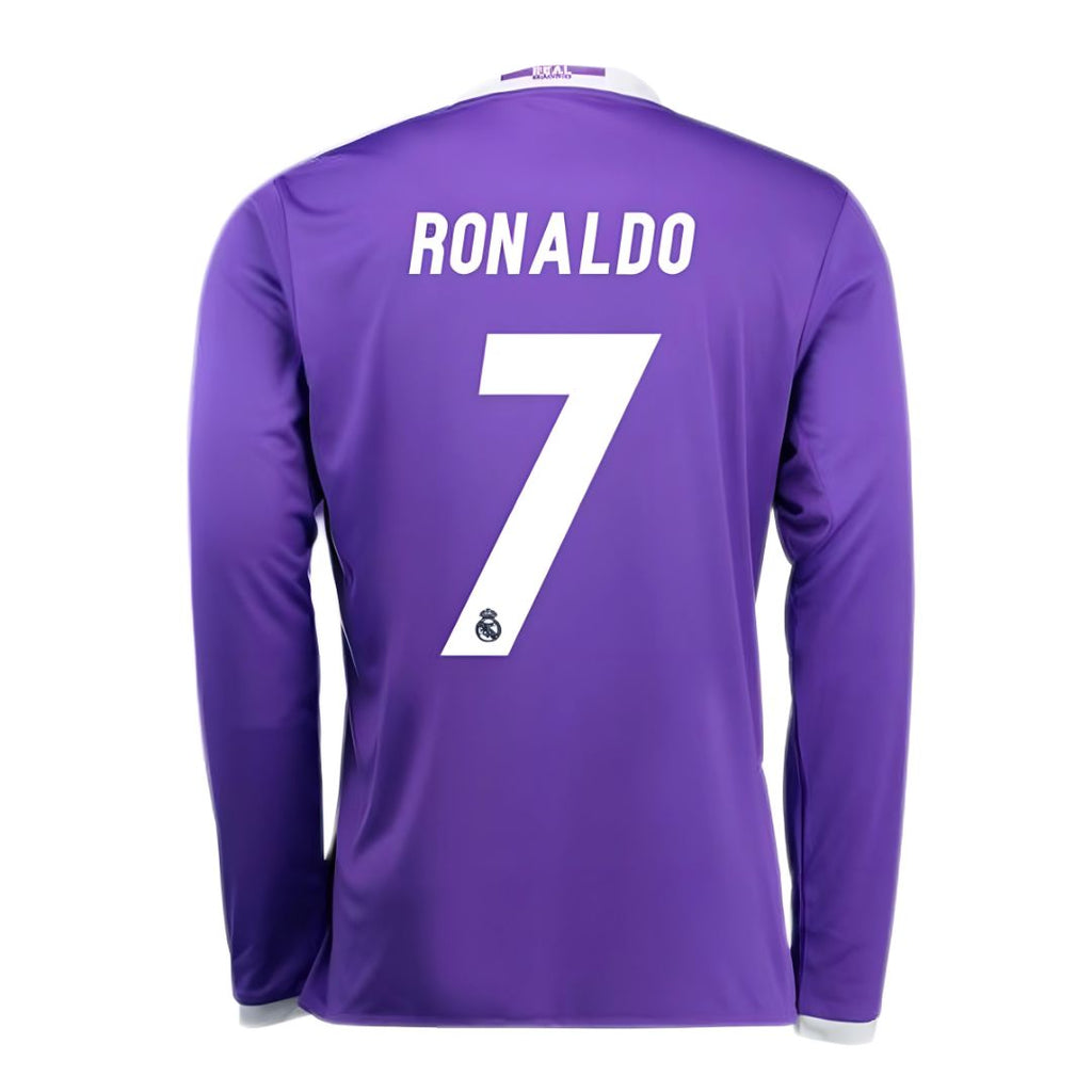 REAL MADRID 2016/17 AWAY CARDIFF FINAL JERSEY L/ SLEEVE RONALDO 7