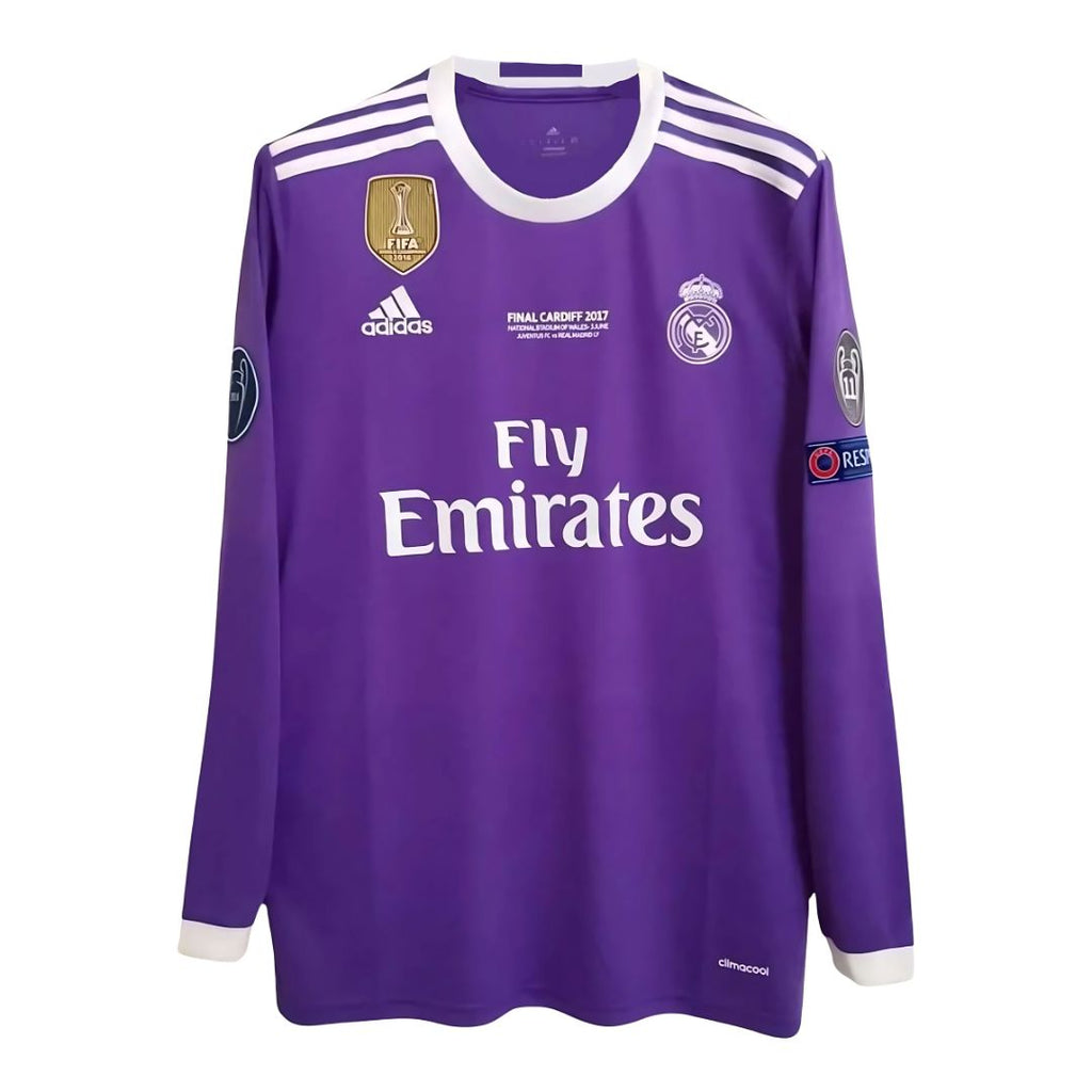 REAL MADRID 2016/17 AWAY CARDIFF FINAL JERSEY L/ SLEEVE RONALDO 7
